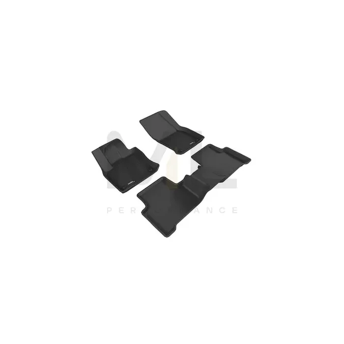 3D L1VW08001509 Floor mat set for VW Tiguan II (AD1) Elastomer, Front, Quantity 3, Black