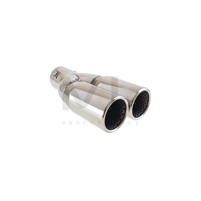 AMiO MT 004 01304 Exhaust tip 60, 63(x2) mm, V-Form, Stainless Steel, 215mm