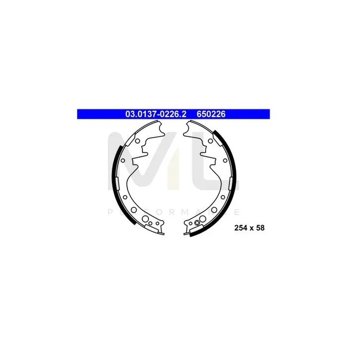 ATE 03.0137-0226.2 Brake Shoe Set