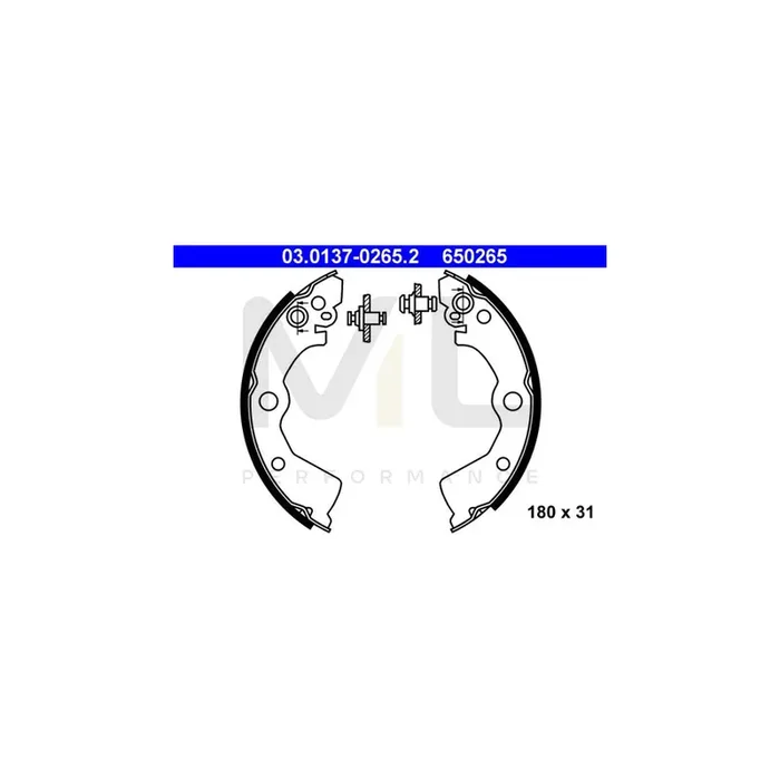 ATE 03.0137-0265.2 Brake Shoe Set