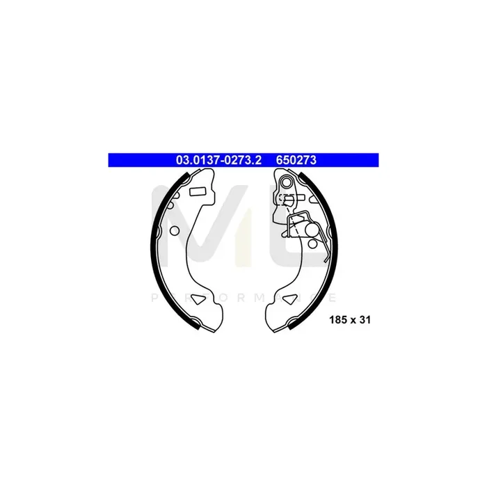 ATE 03.0137-0273.2 Brake Shoe Set