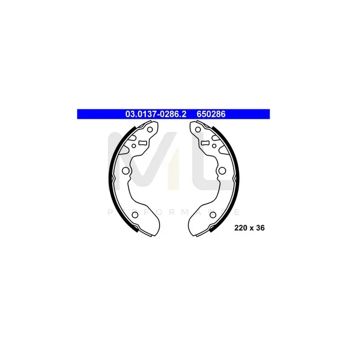 ATE 03.0137-0286.2 Brake Shoe Set for SUZUKI VITARA