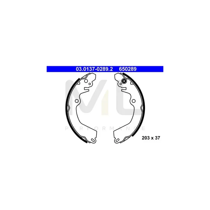 ATE 03.0137-0289.2 Brake Shoe Set