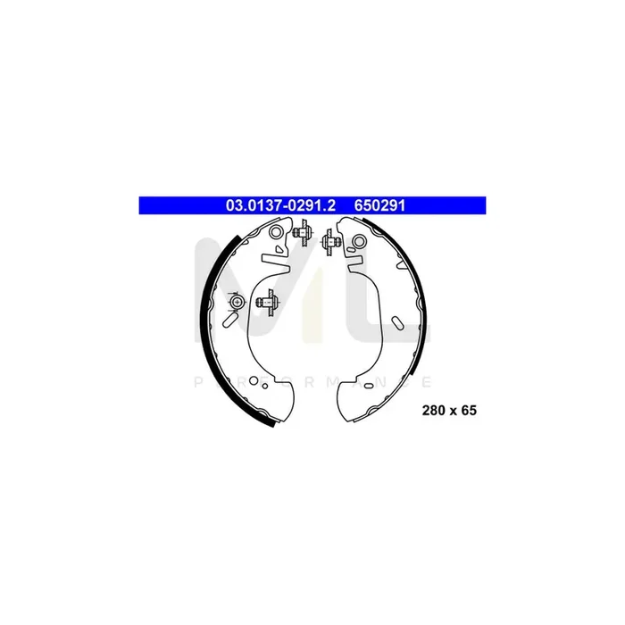 ATE 03.0137-0291.2 Brake Shoe Set for FORD TRANSIT