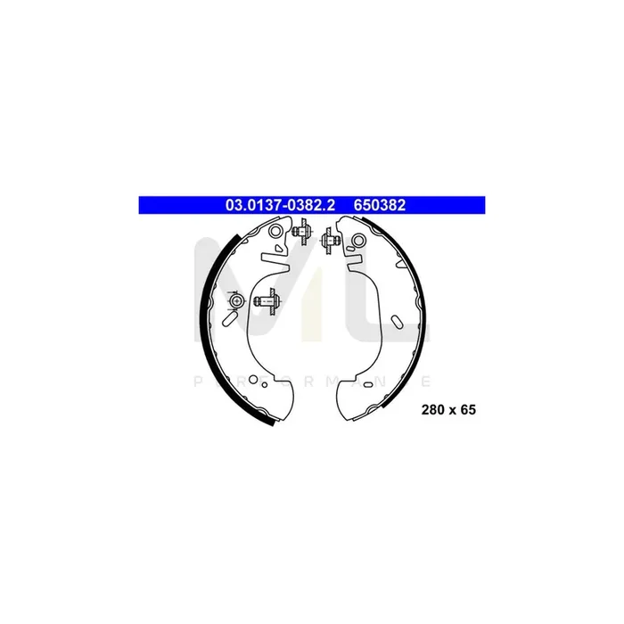 ATE 03.0137-0382.2 Brake Shoe Set