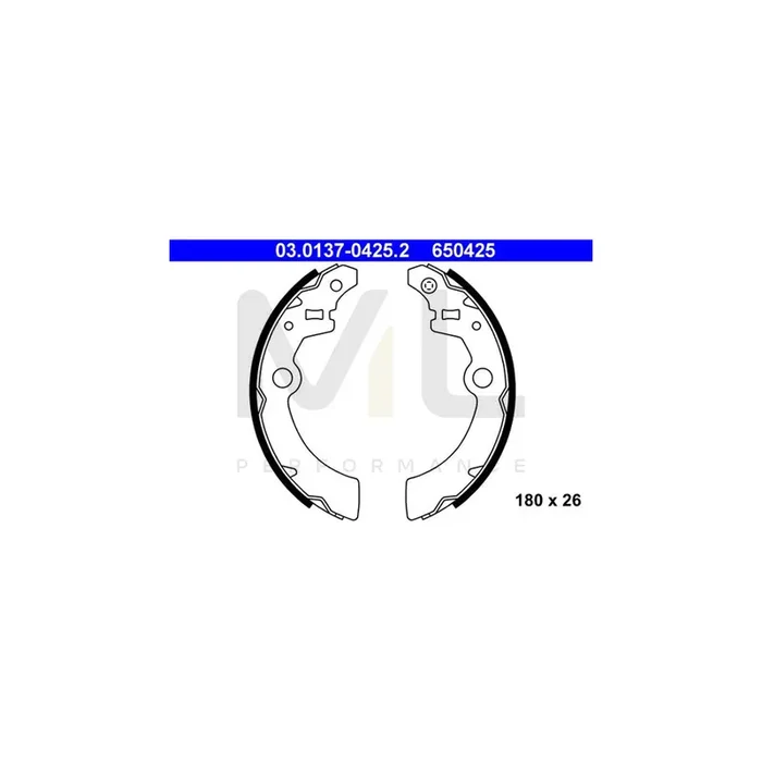 ATE 03.0137-0425.2 Brake Shoe Set without lever