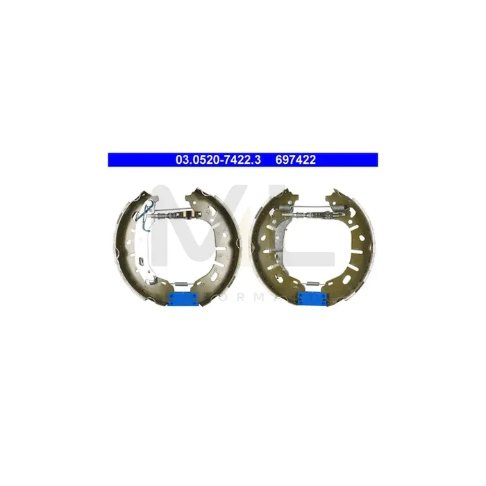 ATE 03.0520-7422.3 Brake Shoe Set with accessories, with wheel brake cylinder
