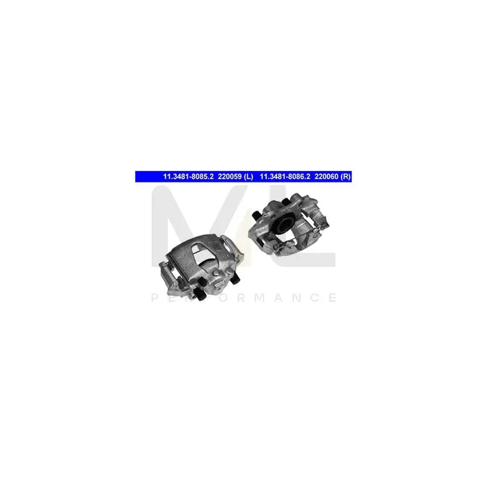ATE 11.3481-8086.2 Brake Caliper with holder