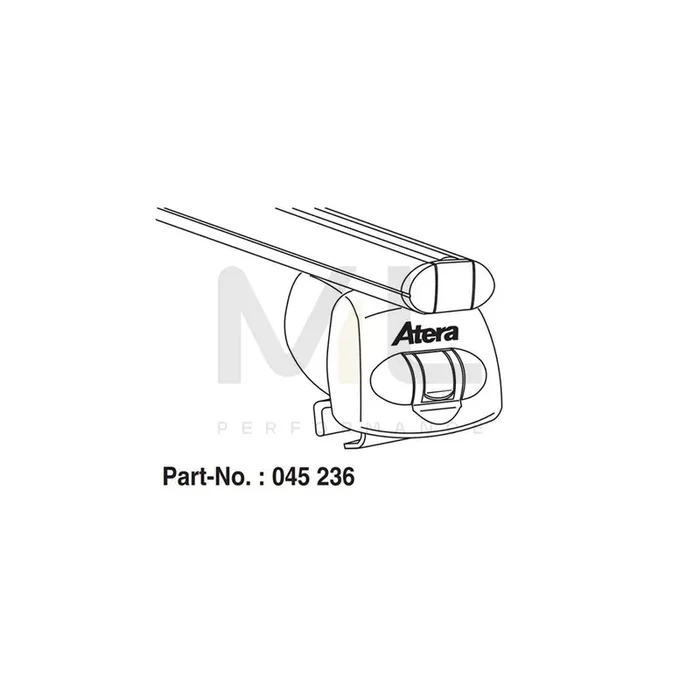 Atera Signo 045236 Roof bars for open roof rails, 110 cm, 75 kg, Aluminium