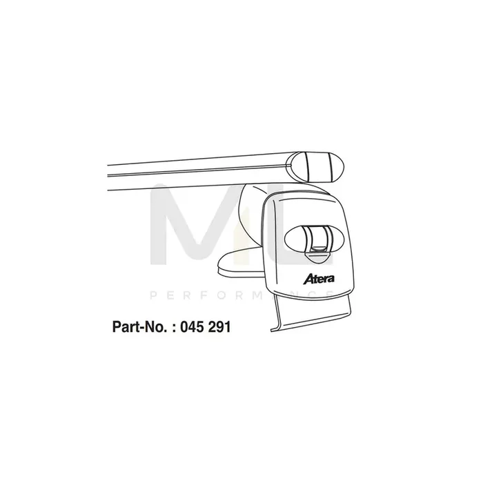 Atera Signo 045291 Roof bars for Mitsubishi Mirage / Space Star Hatchback (A0_A) for rain gutters, 122 cm, 50 kg, Aluminium