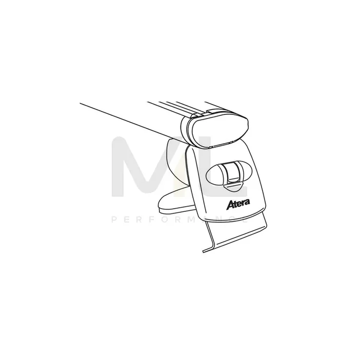 Atera Signo 047356 Roof bars for VW Polo VI (AW1, BZ1) for rain gutters, 122 cm, 100 kg, Aluminium