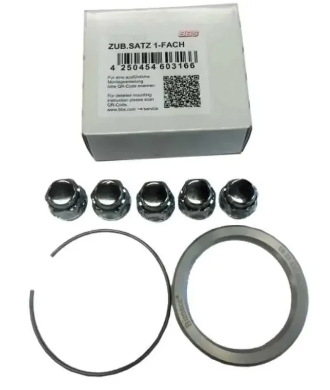 BBS PFS KIT – Honda / Acura 5×120 – Includes 82mm OD – 64mm ID Ring / 82mm Clip / Lug Nuts