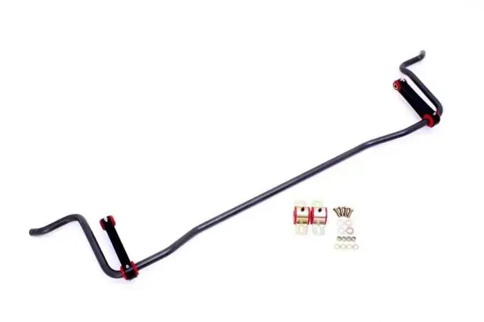 BMR 05-10 S197 Mustang Rear Solid 22mm Sway Bar Kit w/ Bushings & Billet Links – Black Hammertone