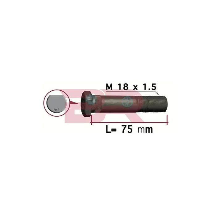 Botto Ricambi BRD7465 Wheel Stud For Iveco Daily