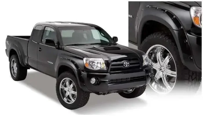 Bushwacker 05-11 Toyota Tacoma Fleetside Pocket Style Flares 4pc 73.5in Bed – Black