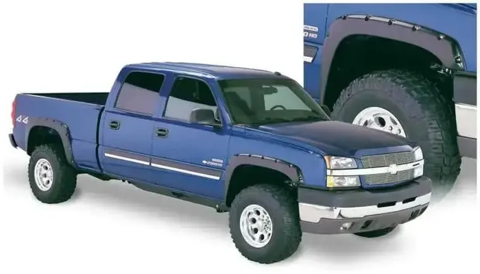Bushwacker 07-07 Chevy Silverado 1500 Classic Fleetside Pocket Style Flares 4pc – Black