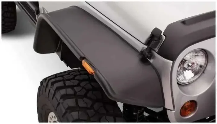 Bushwacker 07-18 Jeep Wrangler Flat Style Flares 2pc – Black