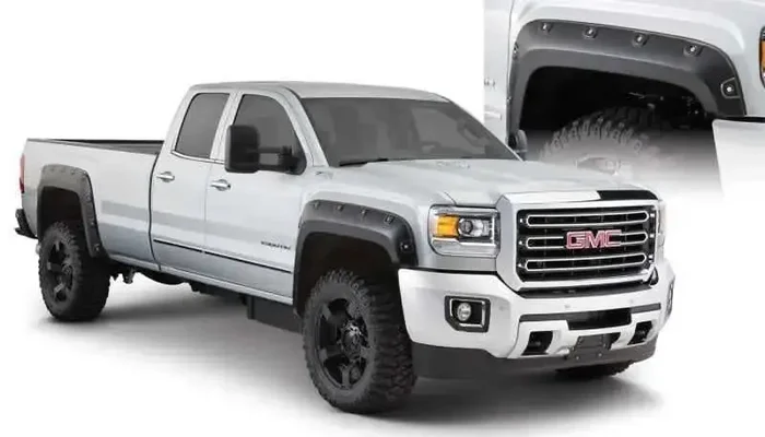 Bushwacker 15-18 GMC Sierra 2500 HD Boss Pocket Style Flares 4pc 78.8/97.6in Bed – Black