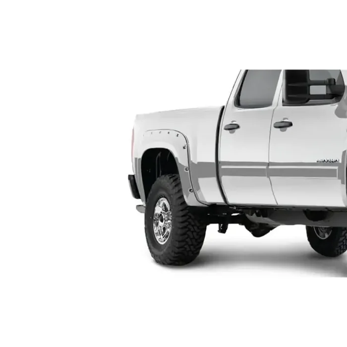 Bushwacker 16-18 Chevy Silverado 1500 Fleetside Pocket Style Flares 4pc – Summit White