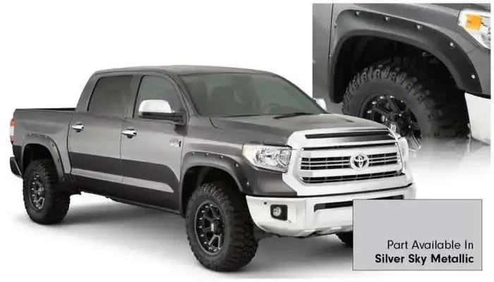 Bushwacker 16-18 Toyota Tundra Fleetside Pocket Style Flares 4pc 66.7/78.7/97.6in Bed – Silver Sky