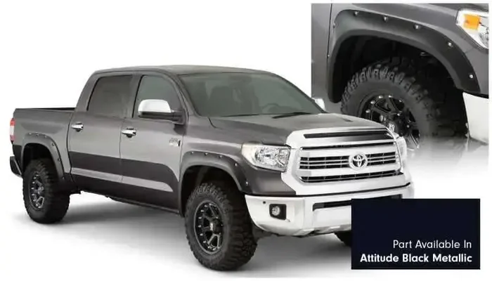 Bushwacker 16-18 Toyota Tundra Fleetside Pocket Style Flares 4pc – Midnight Black