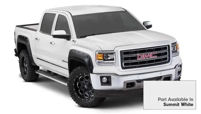 Bushwacker 19-20 Chevrolet Silverado 1500 Pocket Style Flares 4pc – Summit White