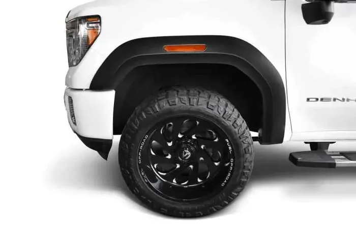 Bushwacker 20-21 GMC Sierra 3500 HD Extend-A-Fender Style Flares Front 2pc – Black