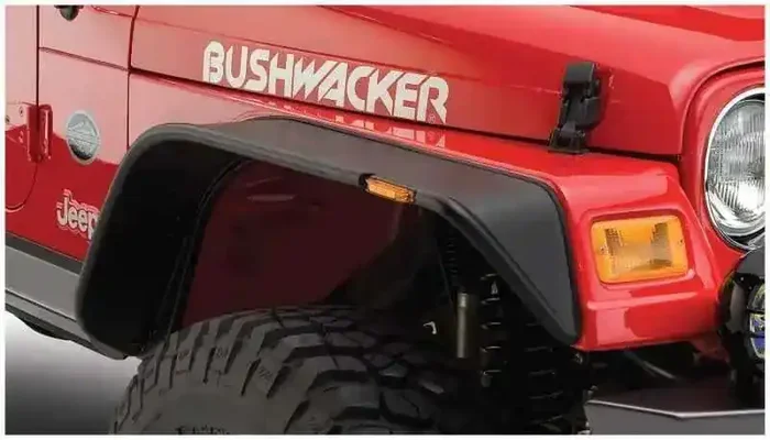 Bushwacker 97-06 Jeep TJ Flat Style Flares 2pc – Black
