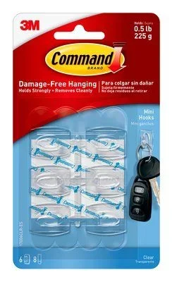 COMMAND MINI CLEAR HOOKS