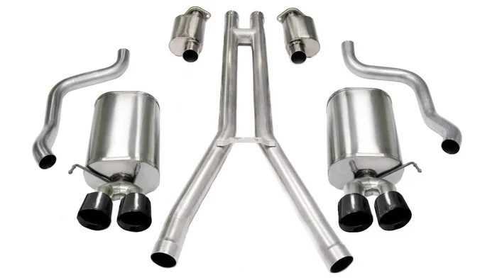 Corsa Performance 2.5in. Cat-Back Sport Dual Exhaust 3.5in. Black Tips 04-08 Cadillac XLR 4.6L V8 – 14156BLK