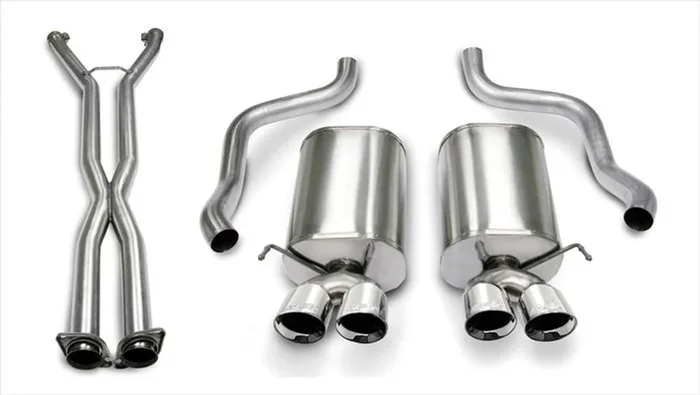 Corsa Performance 2.5in. Cat-Back Sport Dual Exhaust Polished 3.5in. Tips 05-08 Corvette A6 Auto Trans 6.0L/6.2L – 14169CB6