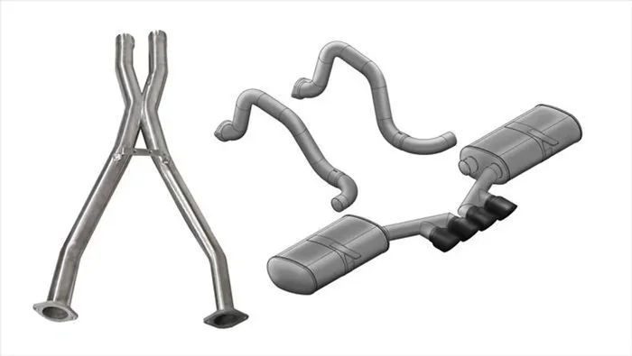 Corsa Performance 2.5in. Cat-Back Sport Dual Exhaust Tigershark 3.5in. Black Tips 97-04 Corvette Z06 5.7L – 14139CBBLK