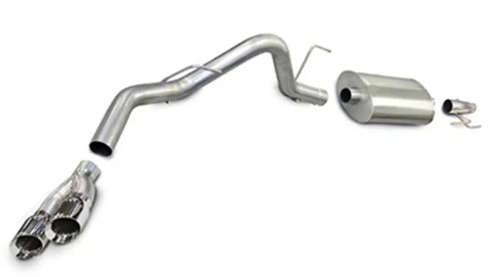 Corsa Performance 3.0in. Cat-Back Sport Single Side Exit Exhaust 4.0in. Polished Tips 11-14 Ford F-150 EcoBoost 3.5L V6 Turbo – 14392