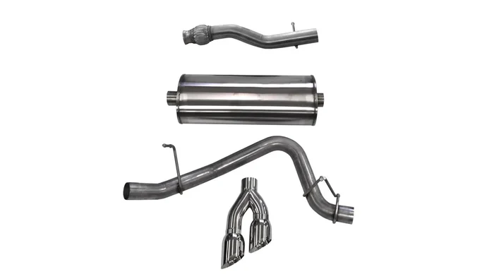 Corsa Performance 3.0in. Cat-Back Sport Single Side Exit Exhaust 4.0in. Polished Tips 15-20 Chevy Suburban/GMC Yukon XL 5.3L V8 – 14748