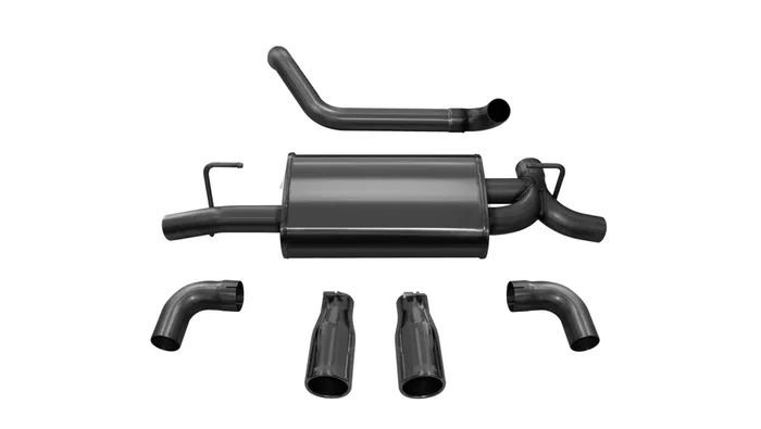 Corsa Performance Jeep JL Axle Back Exhaust 2.5in. Dual Rear Exit W/Rolled 3.5in. Tips 18 Wrangler JL Sport Black – 21014BLK
