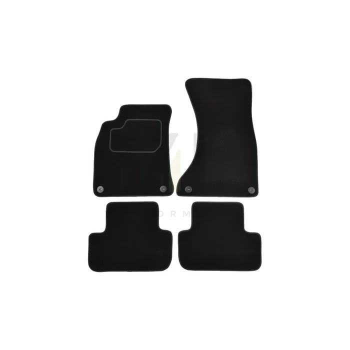CUSTOPOL Tailored AUD125C Floor mat set for AUDI A4 B8 Saloon (8K2) Textile, Front and Rear, Quantity 4, Black