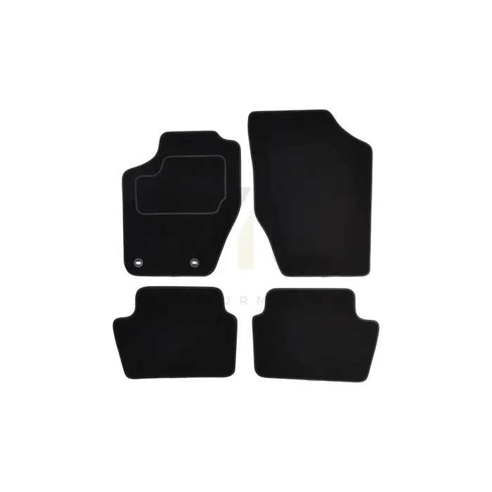 CUSTOPOL Tailored CIT110C Floor mat set for CITROﾃ起 C4 Textile, Front and Rear, Quantity 4, Black
