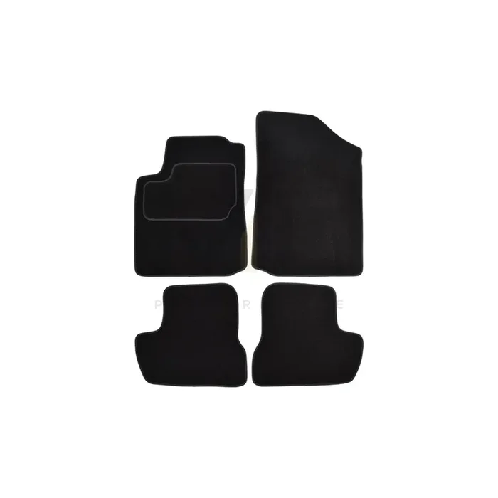 CUSTOPOL Tailored CIT85C Floor mat set for CITROﾃ起 C2 Hatchback (JM) Textile, Front and Rear, Quantity 4, Black