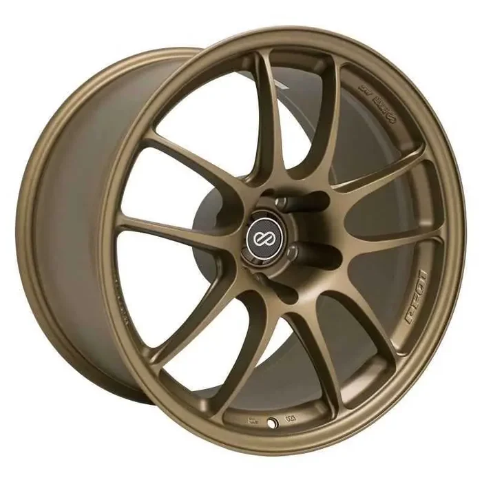 Enkei PF01 18×10.5 5×114.3 15mm Offset 75mm Bore Titanium Gold Wheel