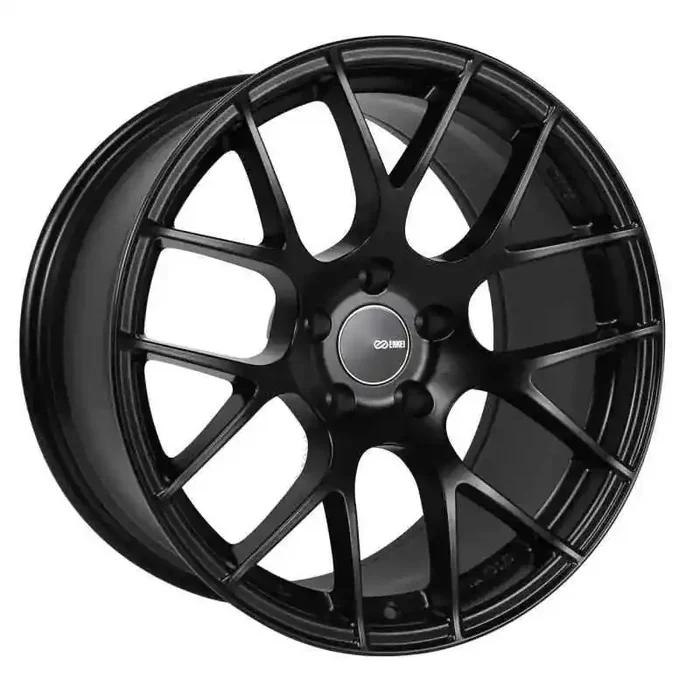 Enkei Raijin 18×8.5 42mm Offset 5×112 Bolt Pattern 72.6 Bore Diameter Matte Black Wheel