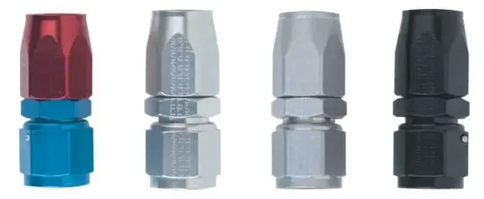 Fragola -6AN Straight Power Flow Hose End – Black