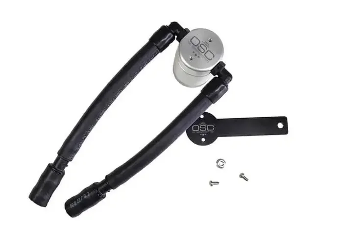 J&L 13-19 Ford Fusion 1.5L EcoBoost Oil Separator 3.0 Passenger Side – Clear Anodized