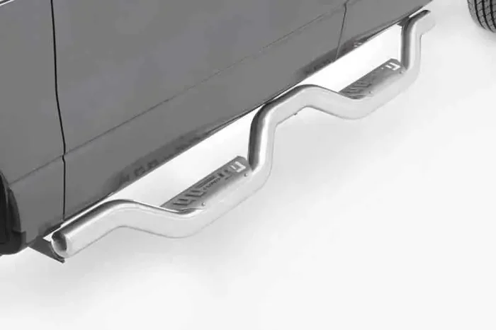 Lund 07-17 Chevy Silverado 2500 Crew Cab Latitude Nerf Bars – Polished