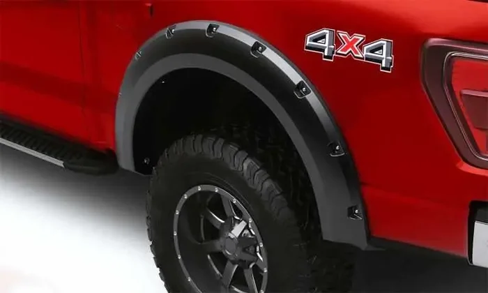 Lund 21-22 Ford F-150 RX-Rivet Style Smooth Fender Flares – Black (2 Pc. Rear)