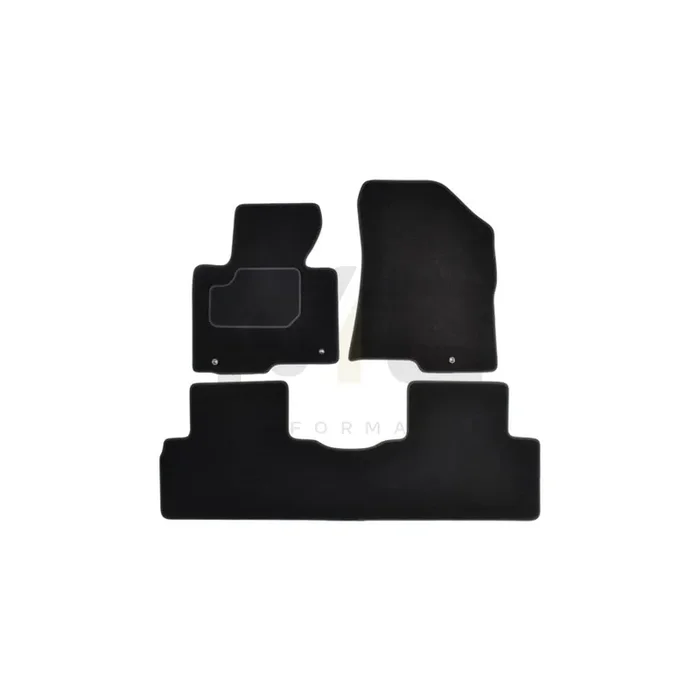 MAMMOOTH A041 KIA50 PRM 01 Floor mat set for KIA Carens IV (RP) Textile, Front and Rear, Quantity 3, Black