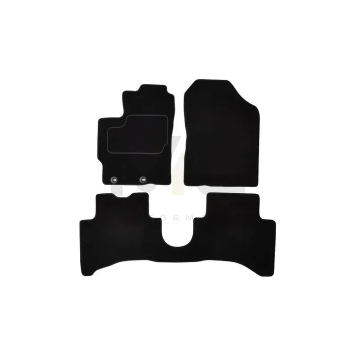 MAMMOOTH Tailored A041 TOY390 PRM 01 Floor mat set for TOYOTA Yaris III Hatchback (XP13) Textile, Front and Rear, Quantity 3, Black
