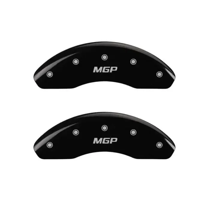 MGP 4 Caliper Covers Engraved Front & Rear MGP Black finish silver ch