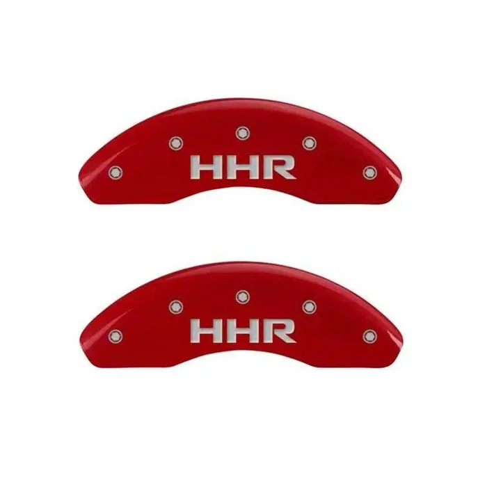 MGP Front set 2 Caliper Covers Engraved Front HHR Red finish silver ch