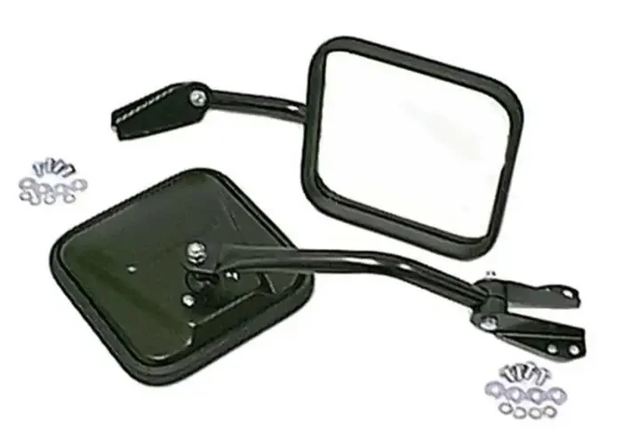 OMIX 11001.02 Side Mirror Kit Black- 55-86 Jeep CJ Models