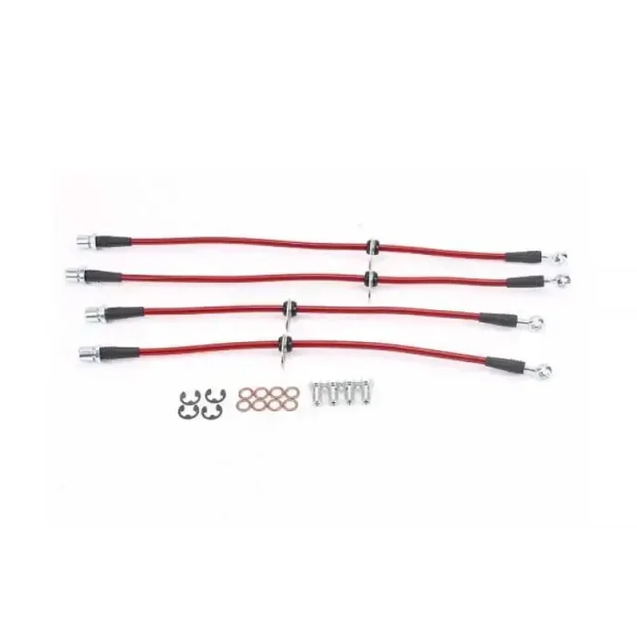 Power Stop 18-19 Subaru WRX STI Front & Rear SS Braided Brake Hose Kit